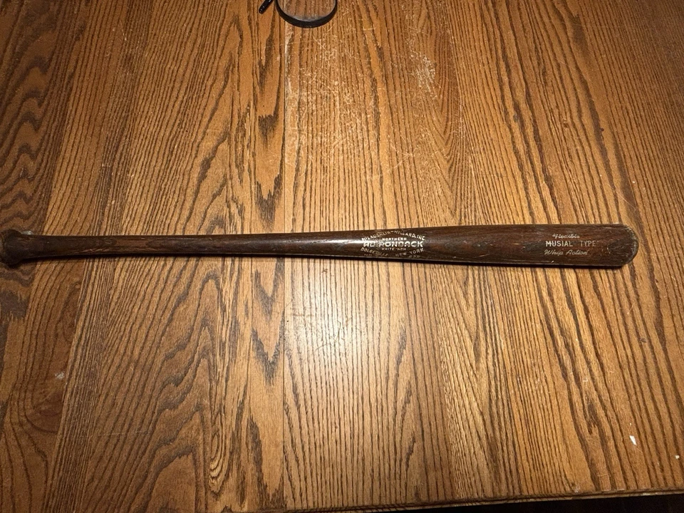 Bate de béisbol vintage Stan Musial años 50 madera Adirondack 35" dorado modelo 232 látigo Foto 1 de 4
