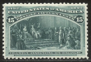 U.S. #238 CHOICE Mint XF NH w/ Cert - 1893 15c Columbian - Picture 1 of 2
