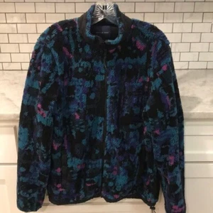 Vintage American Eagle Jacket Mens Medium Blue Fleece Zipper Needs Repair Sherpa - Picture 1 of 9