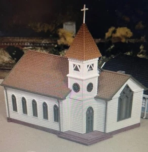 Kit costruzione chiesa illuminato scala Ho scala HO scala 1:87 - Foto 1 di 12