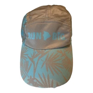 Run Big Headsweats Bike Running 5-Panel Palm Branch Strapback Hat Cap Blue Gray - Picture 1 of 6