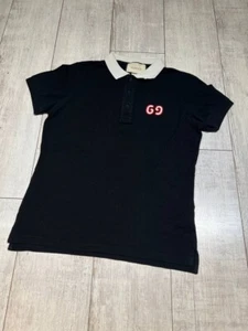 Women Beautiful Gucci 69 Bee Accent Stripe Polo Shirt Size S - Picture 1 of 6