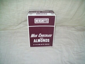 Original alte Hershey's Milch Schokolade mit Mandel Schokoriegel Box Werbung - Bild 1 von 8