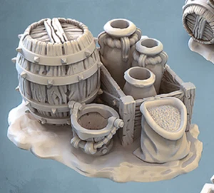 STL-FP104a - Fantasy Props - Supplies B - 28mm - Picture 1 of 3