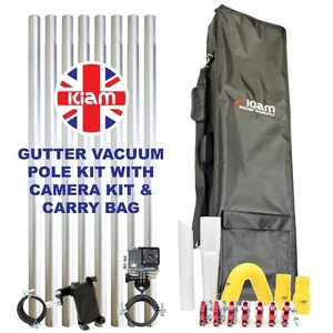 32ft 9.6m Gutter Vacuum Pole Pack Drain Cleaning 4K Inspection Camera & Holdall - Picture 1 of 12