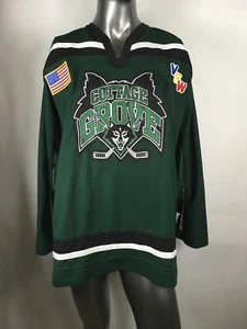 Minnesota Cottage Grove Wolfpack #21 Hockey Jersey VFW-USA Patch CCM Canada XL - Picture 1 of 12