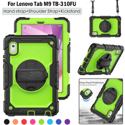 Armor Case For Lenovo Tab M9 TB-310FU Tablet 9'' Heavy Duty Rugged Cover +Strap - Image 1 of 4