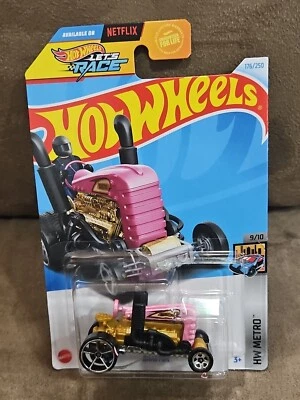 HOT WHEELS 2024 DRAGTOR PINK 176/250 HTB20 LET'S RACE NETFLIX SHOW HW METRO - Image 1 of 2