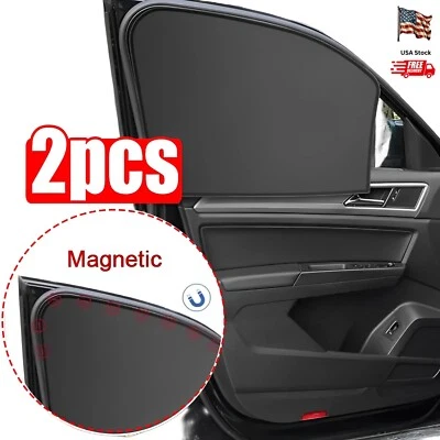 2 PCS Car Sunshade Universal Magnetic Side Window Sunshade UV Protection Privacy - Image 1 of 4