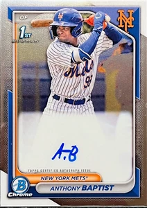 Anthony Baptist 2024 Bowman Chrome #CPA-AB Chrome Prospect Autograph (RC) Mets - Picture 1 of 2