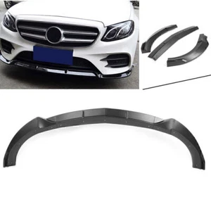New Front Bumper Lip Matte Black Cover Trim For Benz W213 E-class Sport 2017-18 - Picture 1 of 12