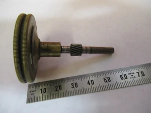 ANTIQUE BRASS BAUSCH LOMB KNOB GROSS ADJUST MICROSCOPE PART AS PICTURED Y2-A-89 - Picture 1 of 6