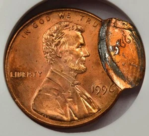 1996 ANACS MS63RED Double Struck Double Date Cent Mint Error Great Eye Appeal - Picture 1 of 4