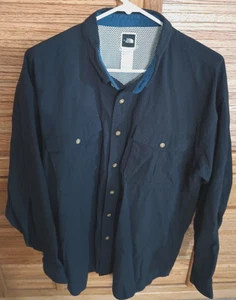 Camicia da pesca The North Face uomo XL manica lunga nera con bottoni ventilata - Foto 1 di 5