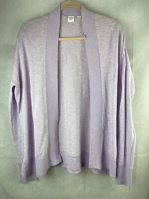 Cárdigan abierto a rayas lila talla M Gap Cargigan para mujer Foto 1 de 4