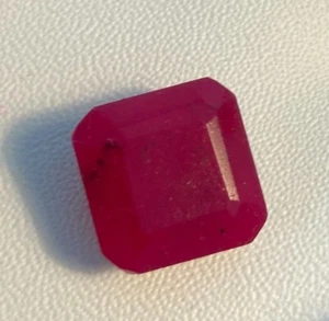 RECTANGLE SHAPE 09CT NATURAL RUBY GEM STONE FROM BRAZIL VERY UNIQUE STONE - Picture 1 of 9