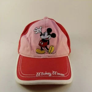 Mickey Mouse Hat Adjustable youth Embroidered Pink/Red Disney Disneyland  - Picture 1 of 10