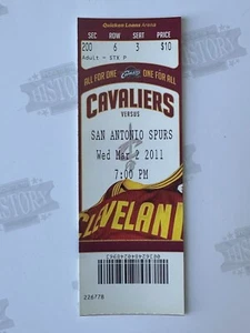 2011 San Antonio Spurs at Cleveland Cavaliers Ticket 3/2/11 - Picture 1 of 1