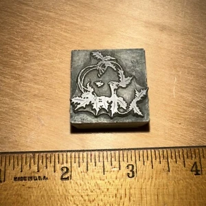 Printing Block ( Beautiful Leaves ) Lead Block - Picture 1 of 6