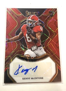 Seahawks Kenny McIntosh 2023 Panini Select Draft Red Lazer Prizm Auto RC #10/25 - Picture 1 of 2
