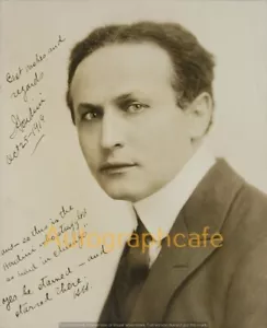 Harry Houdini signiert vorgedruckt 10 x 8" Foto (Kopie des Originals)