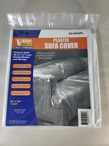 Value Store It Plastic Sofa Cover SS-9040PL Protects Sofas Up To 116" - Picture 1 of 7