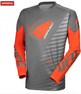 MAGLIA CROSS Ufo Kimura GRIGIO ARANCIO TG . L - Picture 1 of 2