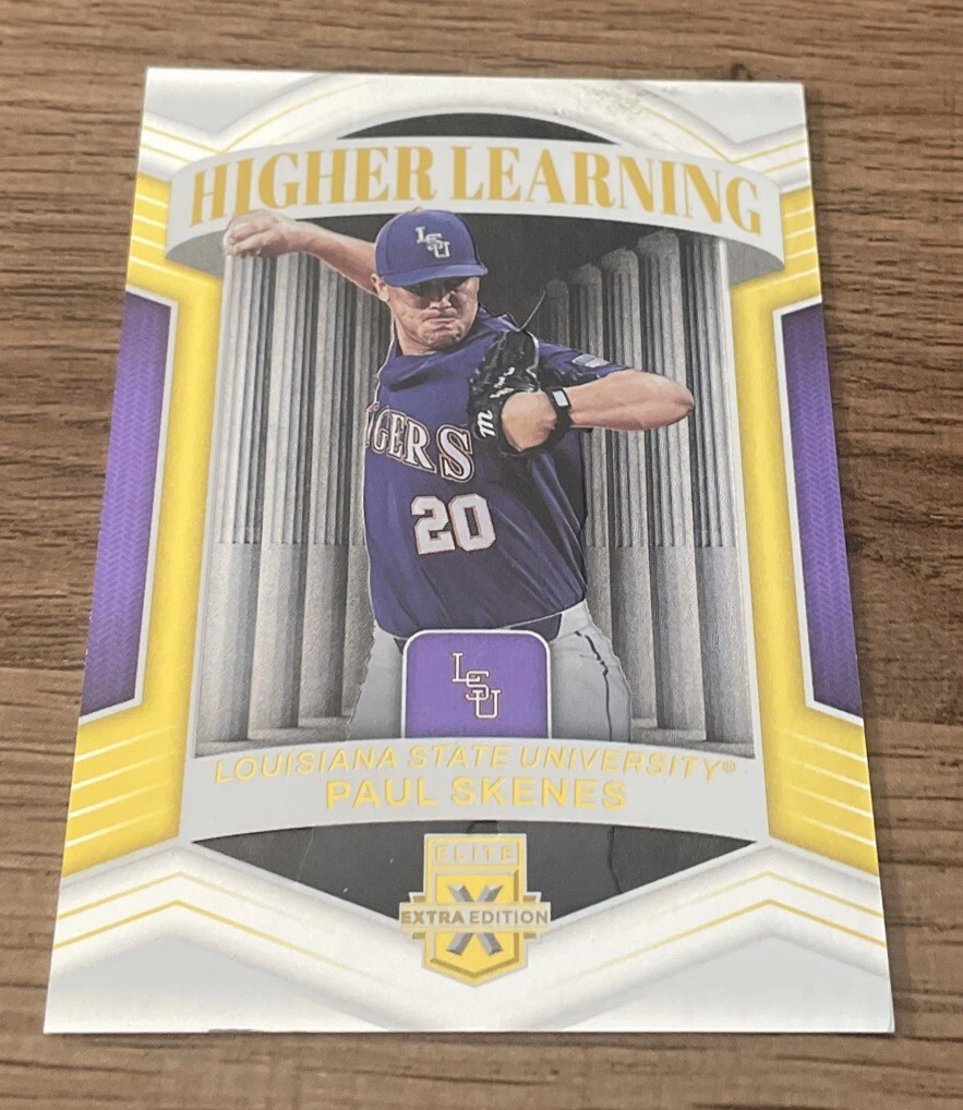 Paul Skenes 2023 Elite Extra Edition Gold Higher Learning #HL-10 08/10 Pirates