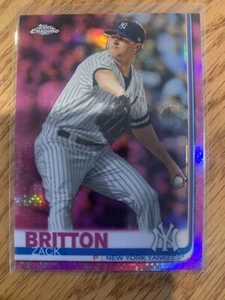 2019 Topps Chrome Update #8 ZACK BRITTON Pink Refractor New York Yankees - Picture 1 of 2
