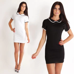 Classic Office Dress with Corral Tunic Style Crew Neck Size 8-16 FA204 - Picture 1 of 4