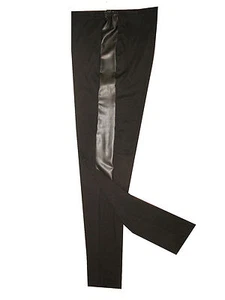 Plus size black with pu side panel leggings - Picture 1 of 3