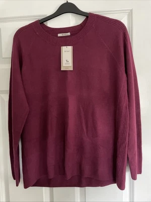 New With Tags, Mulberry Jumper With Side Rib Detail Size 18 Soft Touch - Image 1 of 4