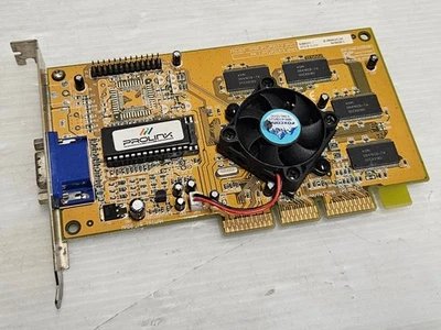 NVIDIA Riva TNT2 M64 with FAN, 32MB, AGP 2x/4x, Prolink MVGA-NVTNT2MA, WORKING - image 1 of 4