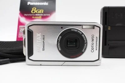 【Near MNT】PENTAX Pentax Optio W60 10.0 MP Digital Camera - Silver From Japan - Image 1 of 4
