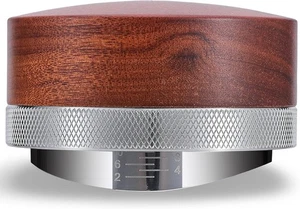 Knodos 54 mm Espresso Verteilerwerkzeug Edelstahl verstellbar Palisander Kaffee - Bild 1 von 15