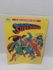 Vintage 1989 DC Comics SUPERMAN LIBRO DA COLORARE libro d'oro mai usato - Foto 1 di 2