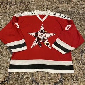 Vintage Russian UCKA Mockba Penguins Hockey Jersey Size XL Red Clean #10 NHL - Picture 1 of 9