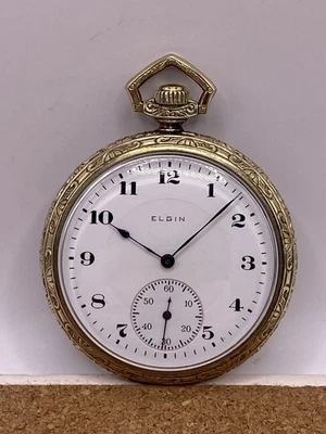 Antique Vintage 12s Elgin 17J Pocket Watch GF Gold Filled!! Beautiful!! Runs!! - Image 1 of 4