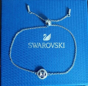 Swarovski BraceletRound Cut Pink Rhodium Plated Adjustable - Picture 1 of 4