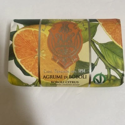 Nueva barra de jabón de baño de manos vegano cítrico Boboli La Florentina hecho en Italia 200 g 7 oz Foto 1 de 3