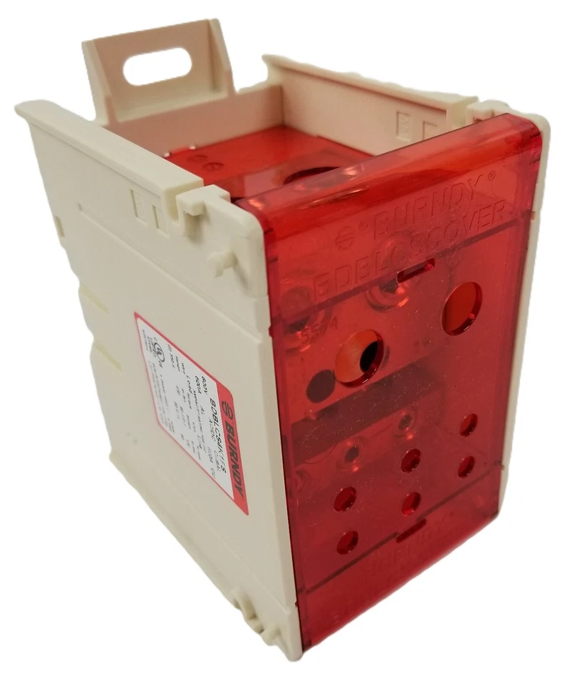 Burndy BDBLCS4K1FS 1-Pole Flex Rated Finger-Safe Power Distribution Block NEW - Image 1 of 4