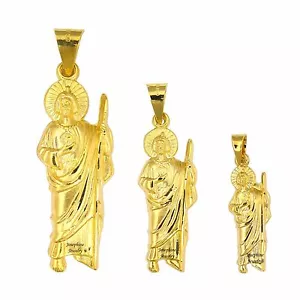 14K Gold Filled Saint Jude Thaddeus San Judas Tadeo Whole Body Pendant - Picture 1 of 4