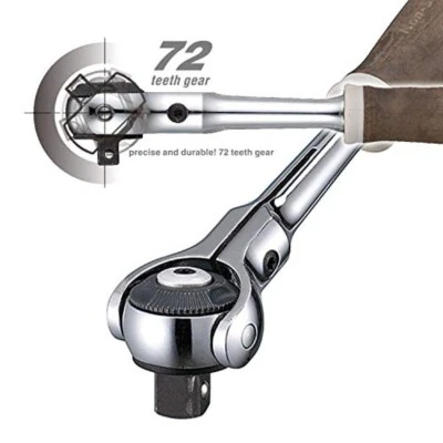 VESSEL HRH3-SW 3/8" Wood Compo Swivel Ratchet Handle F/S - Image 1 of 4