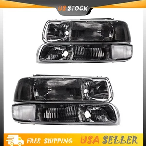 For 1999-2002 Chevy Silverado 2000-2006 Tahoe Suburban Headlights Lamps Assembly - Picture 1 of 12
