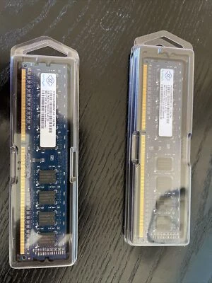 LOT OF 2 Nanya 2GB DDR3 1Rx8 PC3 10600U 1333MHz NT2GC64B88BONF-CG - Image 1 of 4