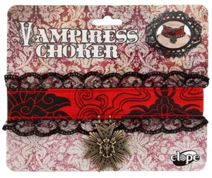 Vampiress Pendant Choker Necklace, Goth, Dracula, Cosplay NEW SEALED - Picture 1 of 1