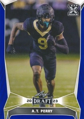 #39 A.T. PERRY 2023 Leaf Draft Football BLUE RC SAINTS - Image 1 of 2