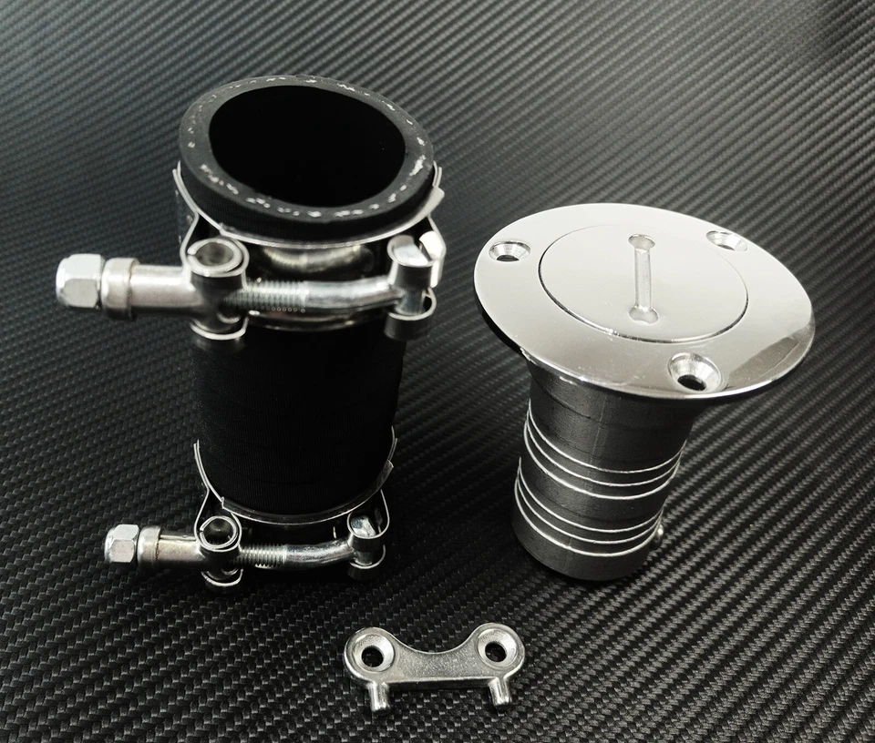 Kit de llenado de plataforma de combustible de gasolina de acero inoxidable pulido para camioneta Chevy GMC 1955-59 Foto 1 de 4