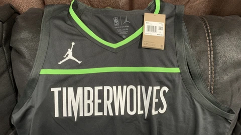 Authentic Jordan Minnesota Timberwolves BLANK Statement Jersey XXL 2XL NBA (NEW) Cover
