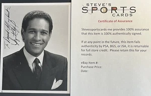 Foto autógrafa firmada por Bryant Gumbel 7x9 Hollywood en blanco y negro con cargador superior y certificado de autenticidad - Imagen 1 de 2